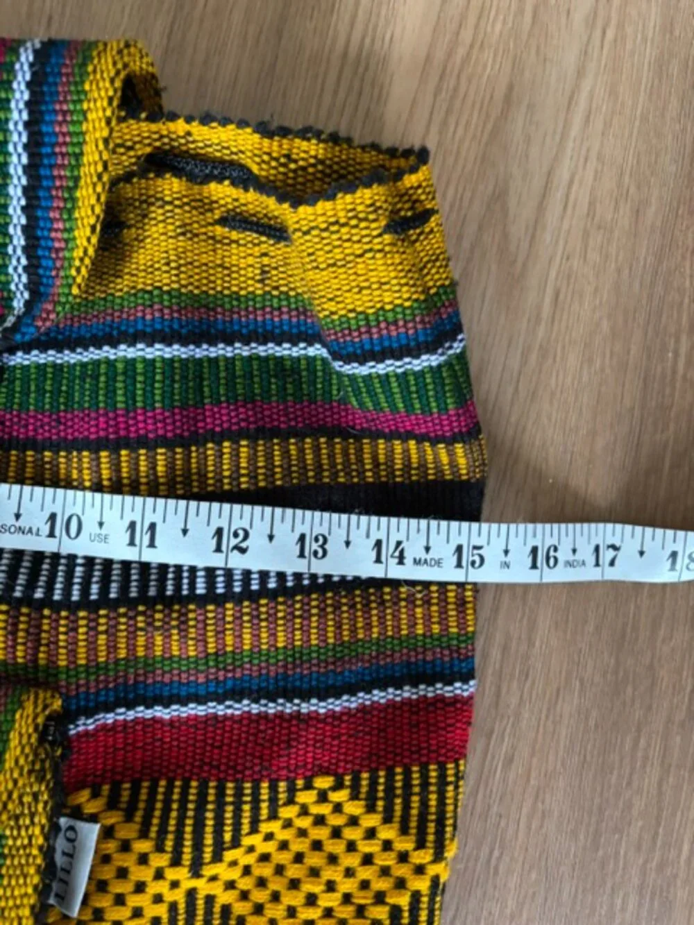 Lillo Multicolor Artesanias Mexican Woven Unisex Hippie Baja Backpack EUC